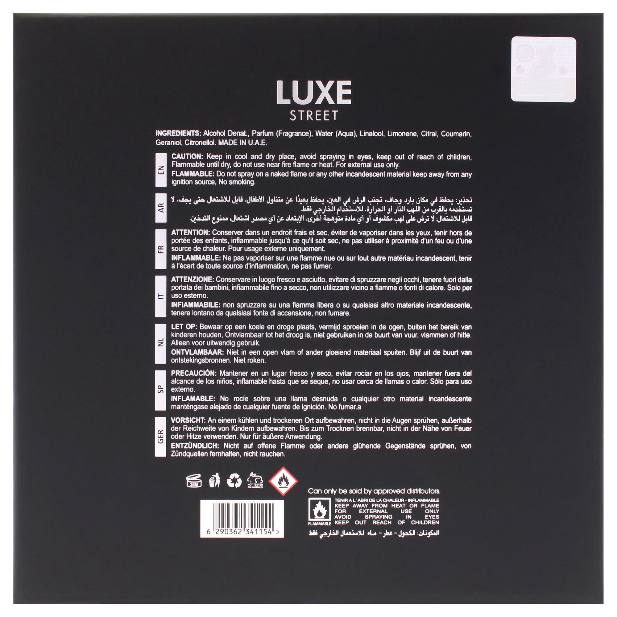 Maison Alhambra Luxe Street – Unisex Citrus Woody Amber Eau de Parfum 100 ml