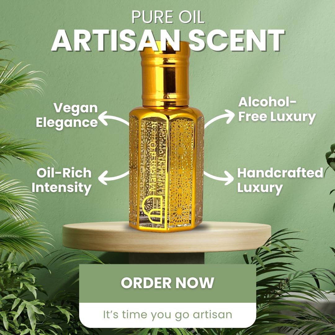 Maison d'Orient Sands 12mL Perfume Oil for Men – Alcohol-Free, Long-Lasting Attar-Style Cologne