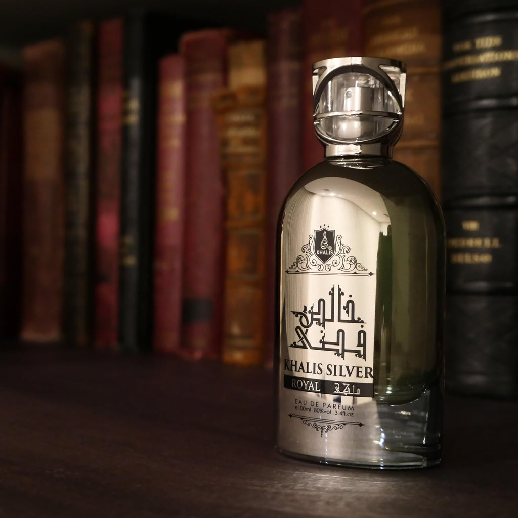 Maison d'Orient Silver Royal Eau de Parfum 3.4 oz | Unisex Oriental Leather with Bergamot, Cardamom & Saffron