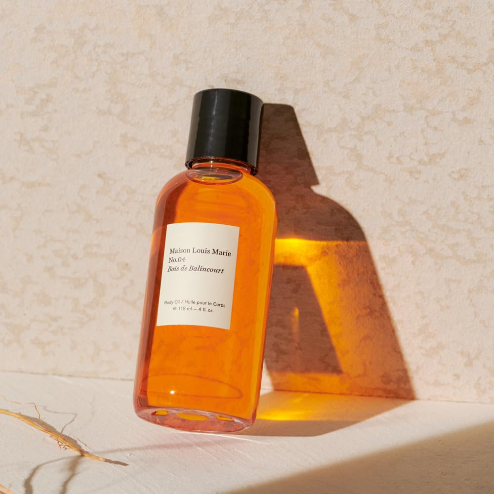 Maison Louis Marie No.04 Bois de Balincourt Natural Body Oil – Luxury Clean Beauty, Non-Toxic Fragrance (4 fl oz / 118 ml)