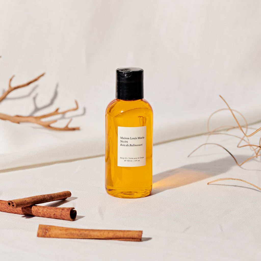 Maison Louis Marie No.04 Bois de Balincourt Natural Body Oil – Luxury Clean Beauty, Non-Toxic Fragrance (4 fl oz / 118 ml)