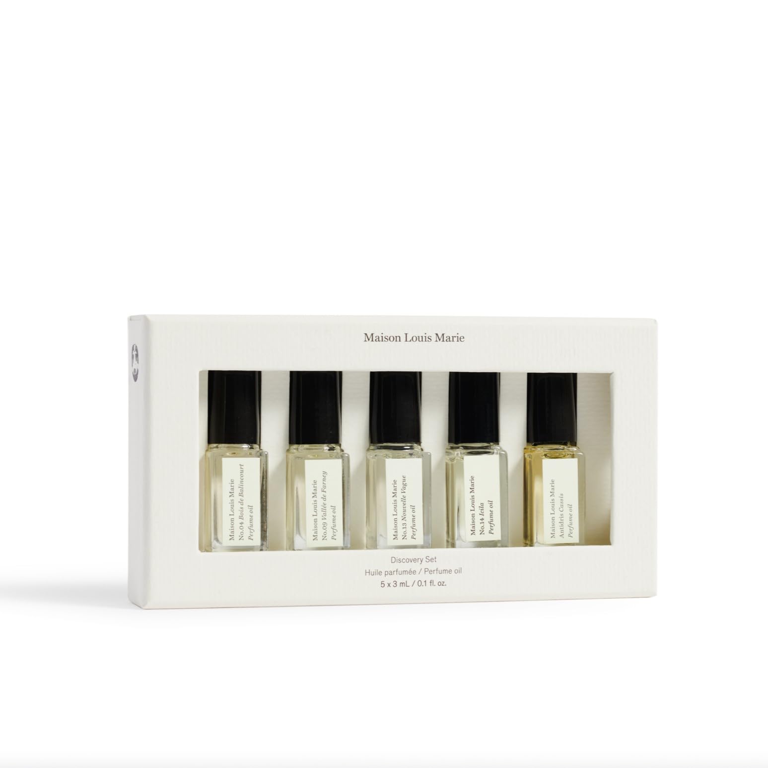 Maison Louis Marie 5-Piece Natural Roll-On Perfume Oil Discovery Set | Vegan, Cruelty-Free Fragrance Oils