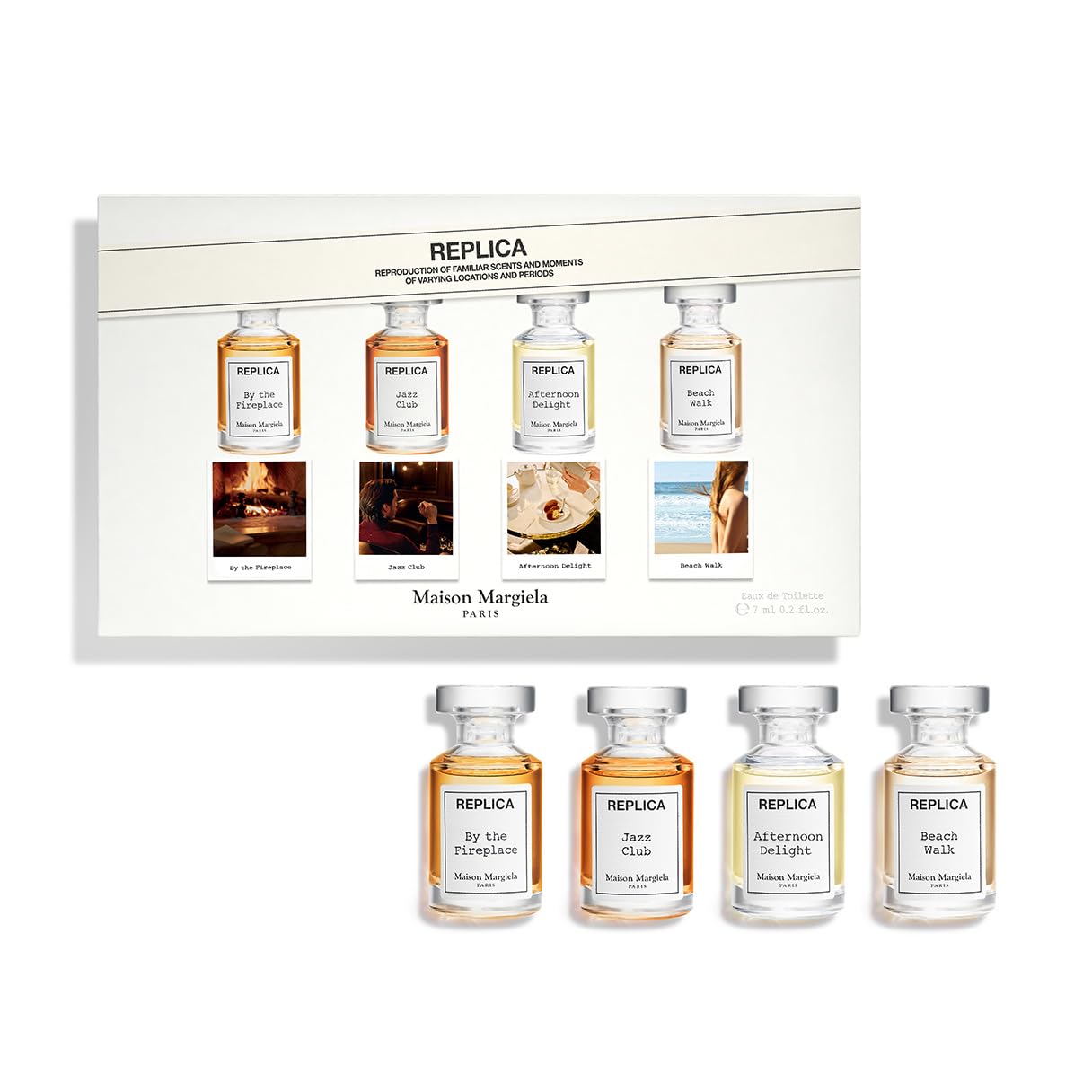 Maison Margiela Replica 4-Piece Fragrance Discovery Set – Beach Walk, Jazz Club, By the Fireplace & Afternoon Delight