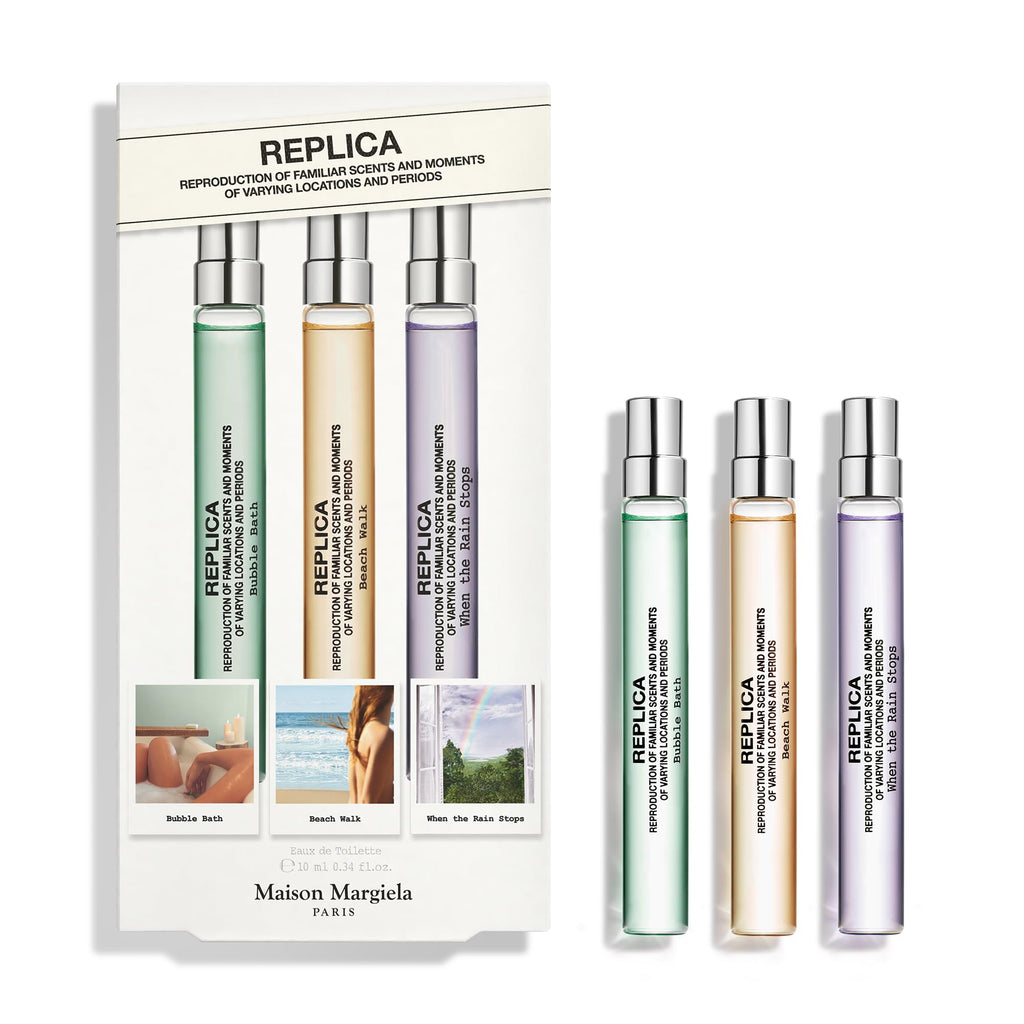 Maison Margiela Replica Fresh Fragrance Travel Set – Trio Discovery (When The Rain Stops, Bubble Bath, Beach Walk) 0.3oz Each