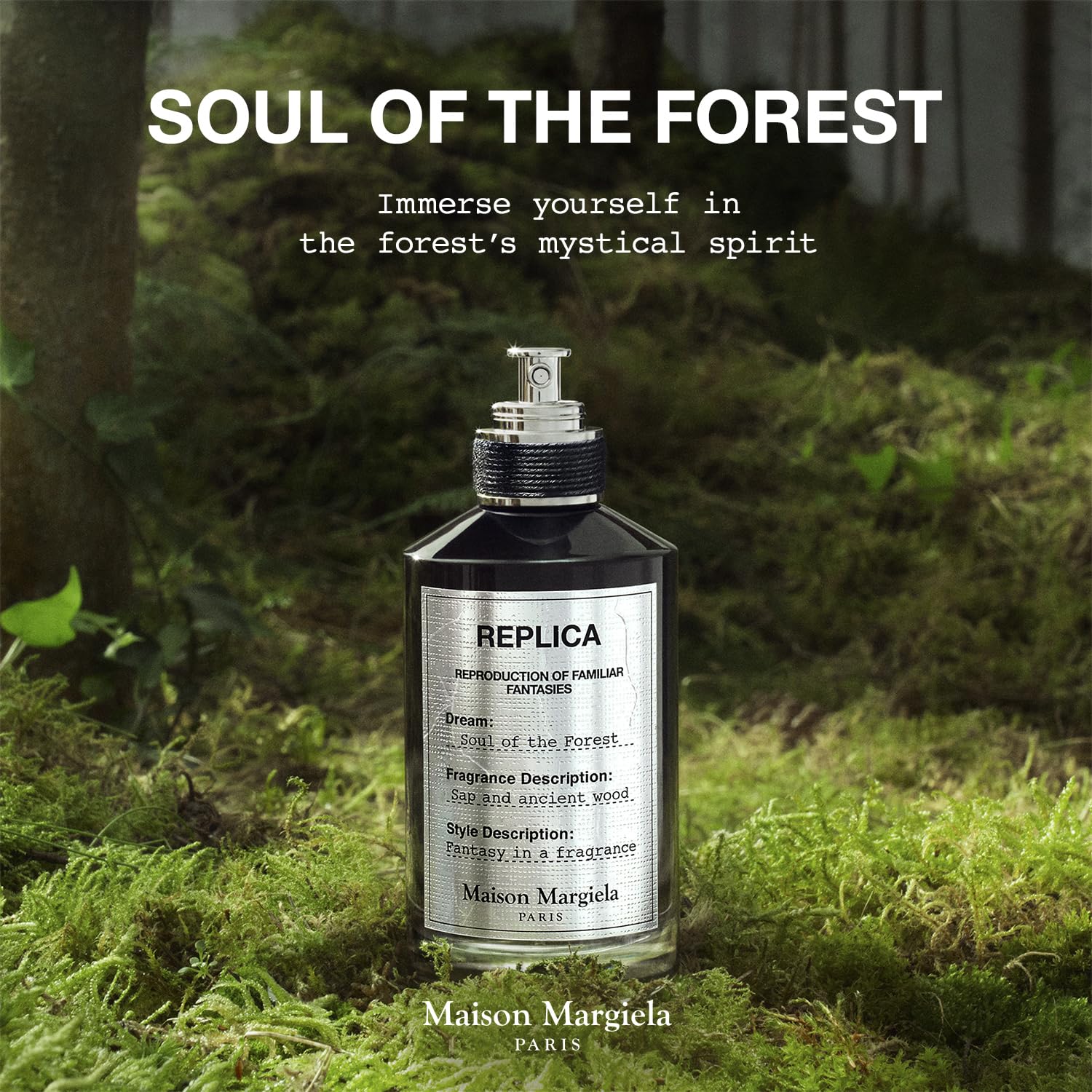 Maison Margiela Replica Soul of the Forest EDP – Woody Cedarwood & Moss, 3.4 fl oz
