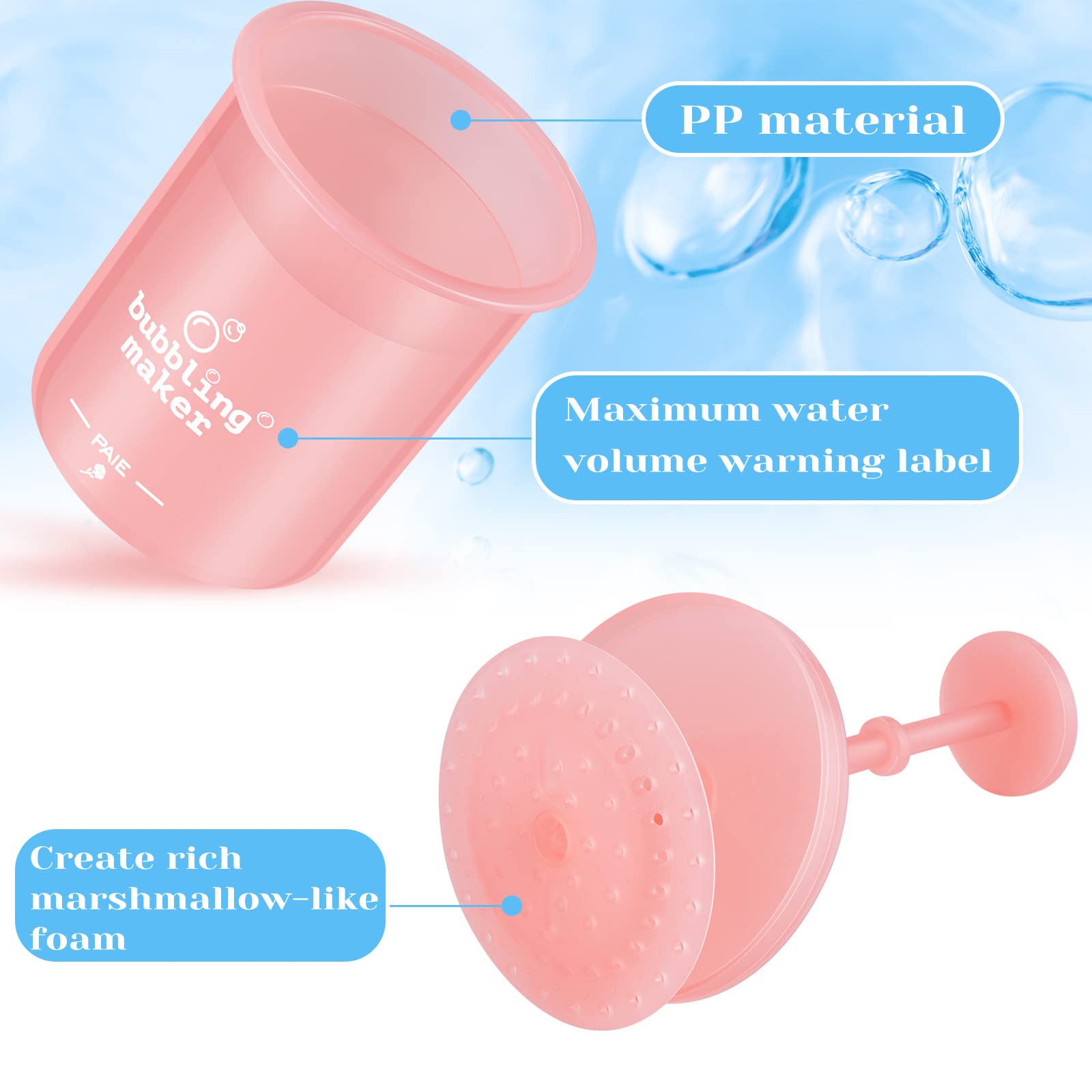 Maitys 4 Pcs Face Foam Maker – Travel-Friendly Face Wash Foamer Kit