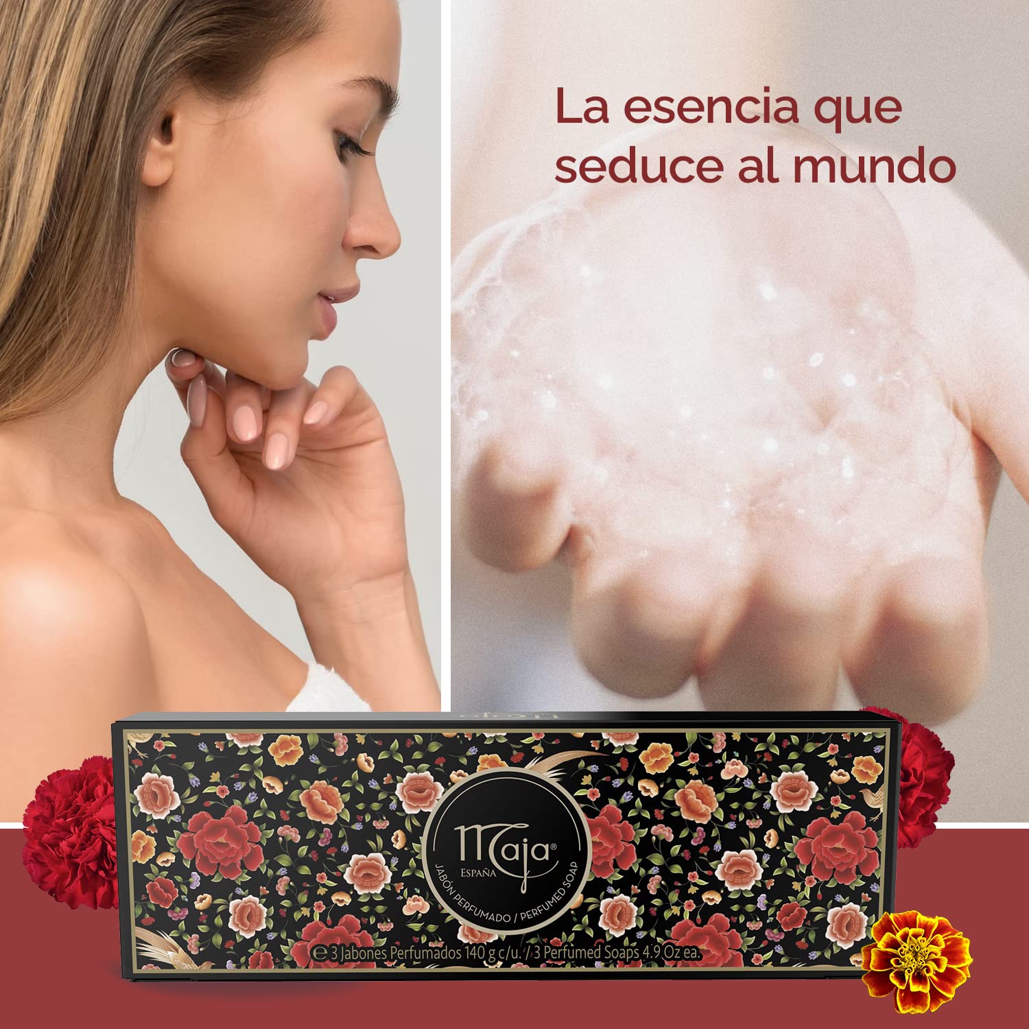 Maja by Myrurgia for Women – 3 x 4.9 oz Oriental Spice Soap Set