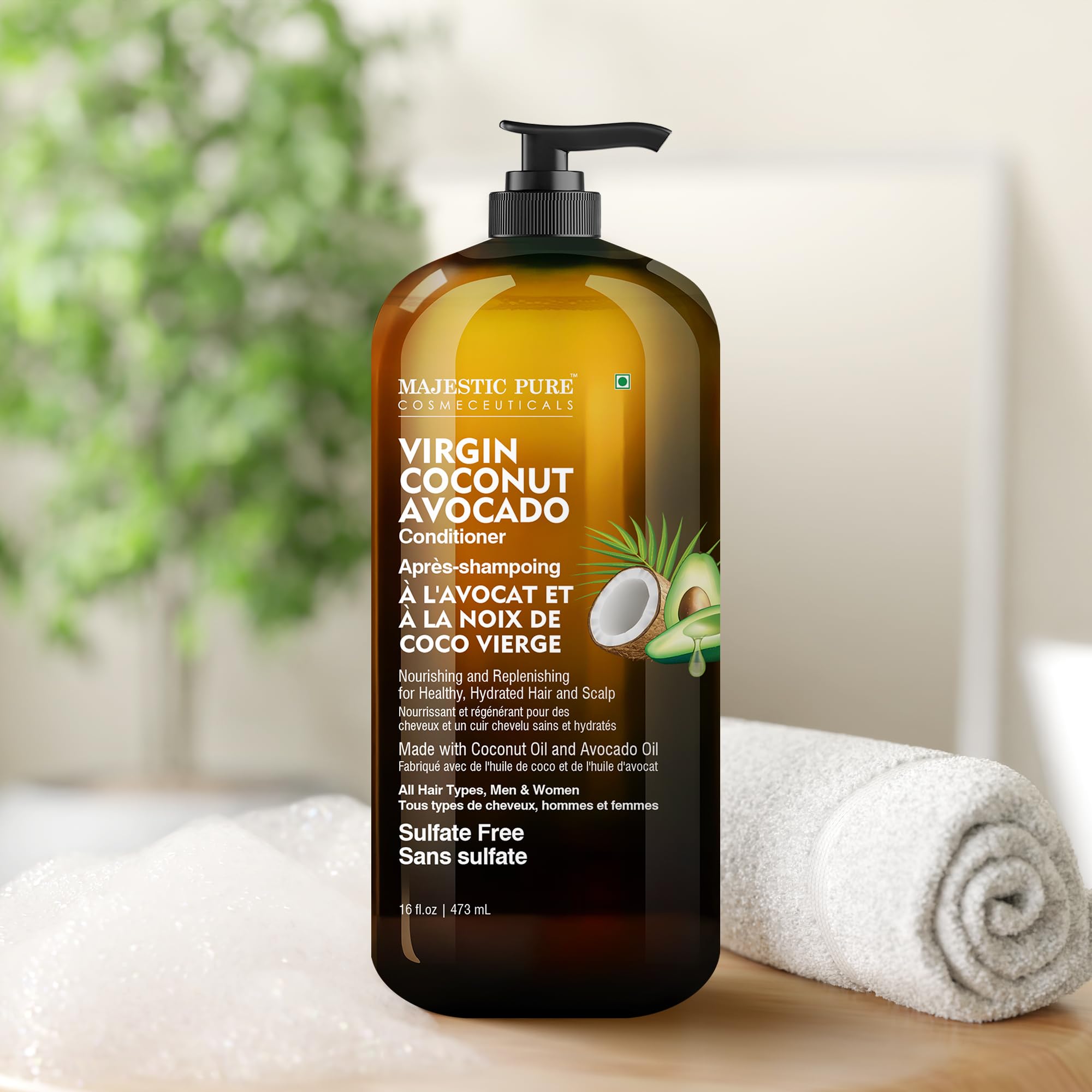 Majestic Pure Avocado Coconut Conditioner – Gentle, Vitamin-Enriched Hair Care