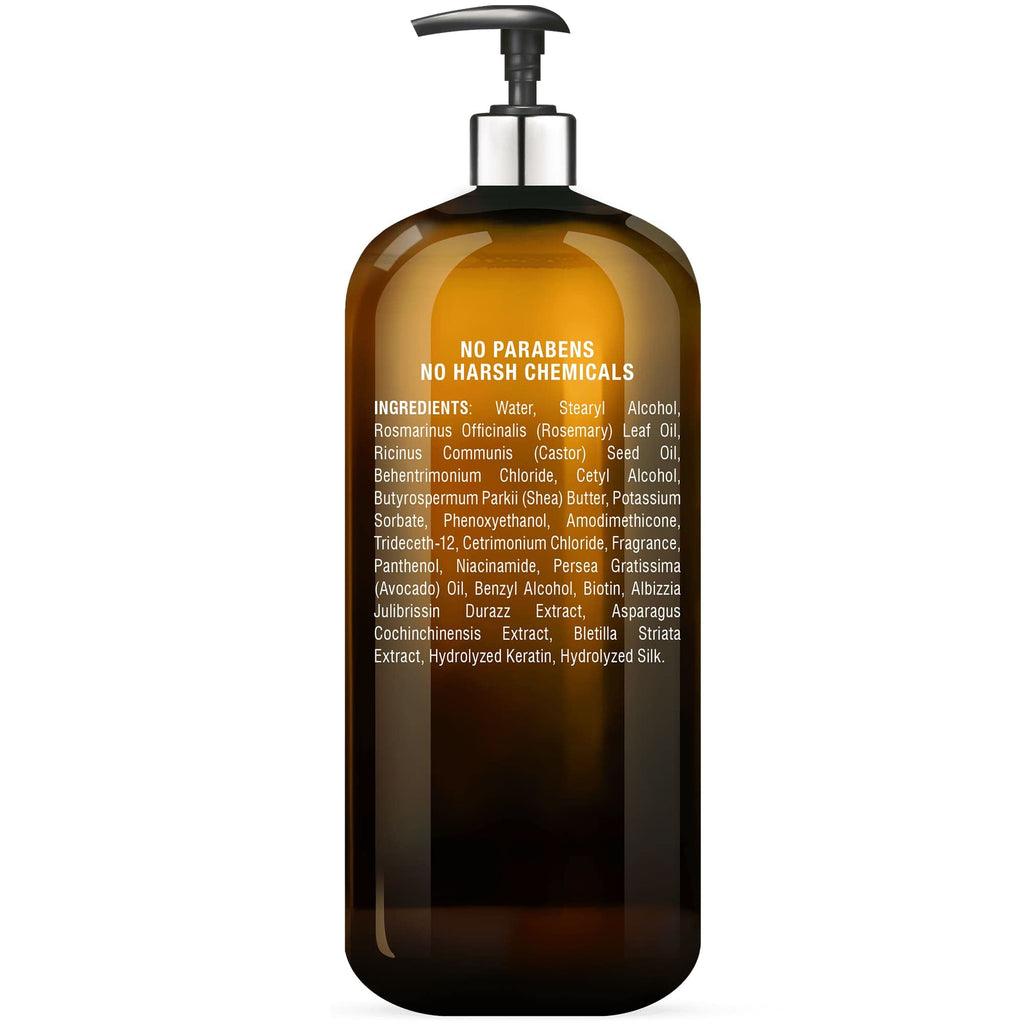 Majestic Pure Biotin Conditioner for Hair Loss – Thickening & Volumizing, DHT-3 Blocker, Keratin & Rosemary Oil, Sulfate Free, All Hair Types, 16 fl oz