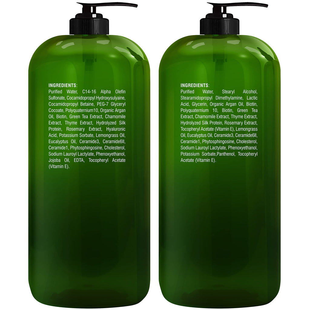 Majestic Pure Biotin Shampoo & Conditioner Set with Ceramide Complex – Sulfate Free, Color Safe