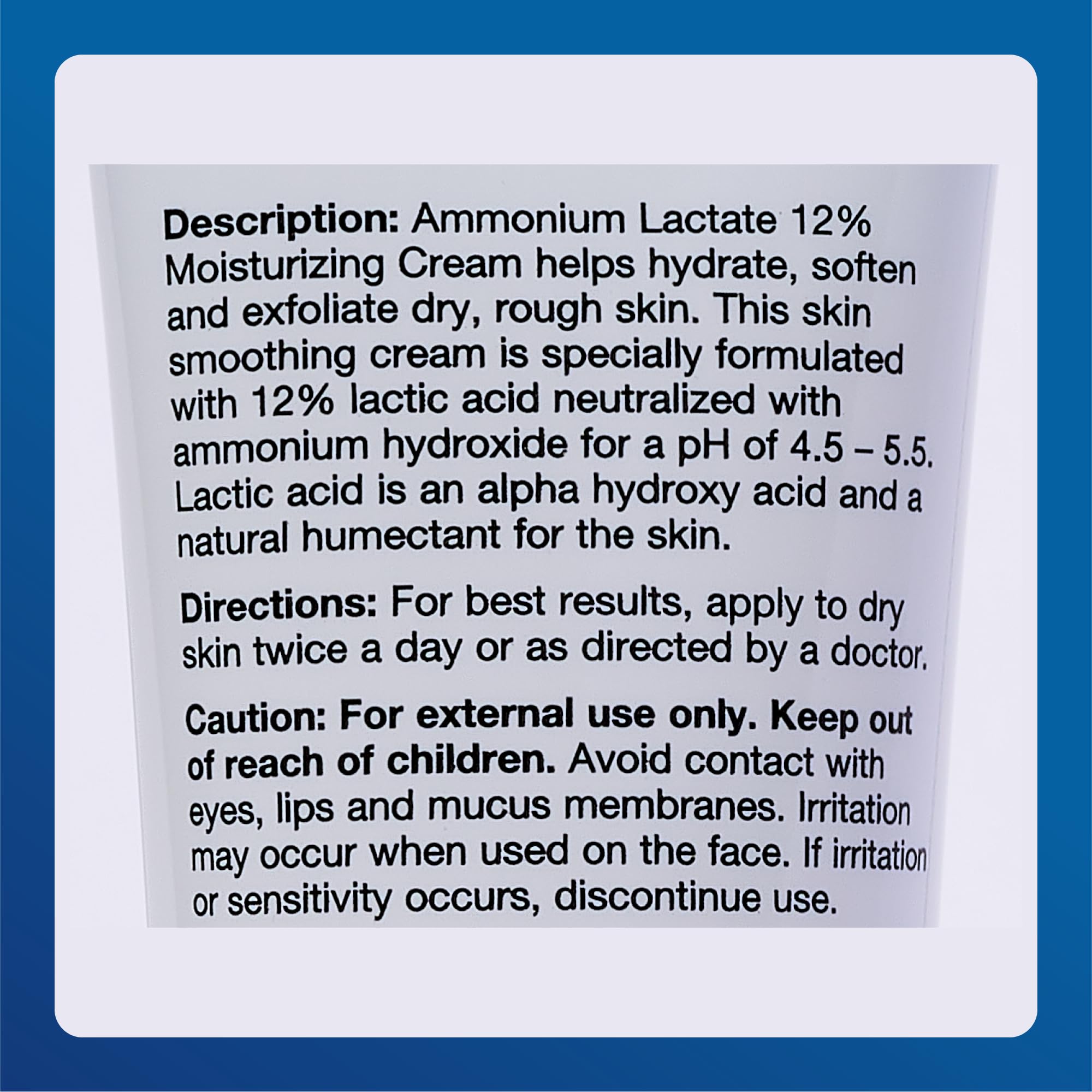 MAJOR Ammonium Lactate 12% Moisturizing Cream – Fragrance-Free Hydration (2 Pack, 4.9 oz)