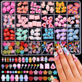 Major Dijit 3D Mix Color Nail Charms – 24 Styles for Nail Art & DIY Crafts