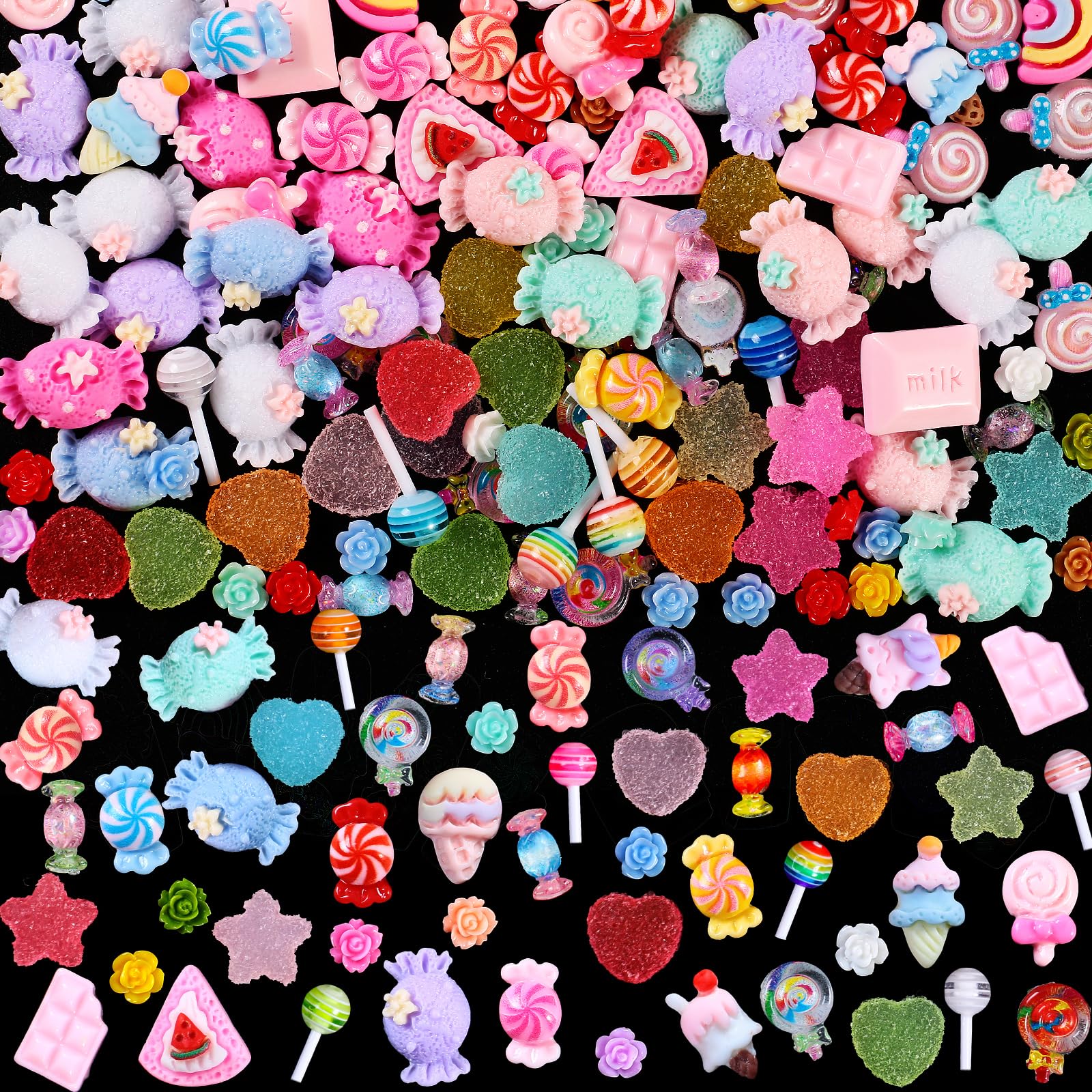 Major Dijit 3D Mix Color Nail Charms – 24 Styles for Nail Art & DIY Crafts