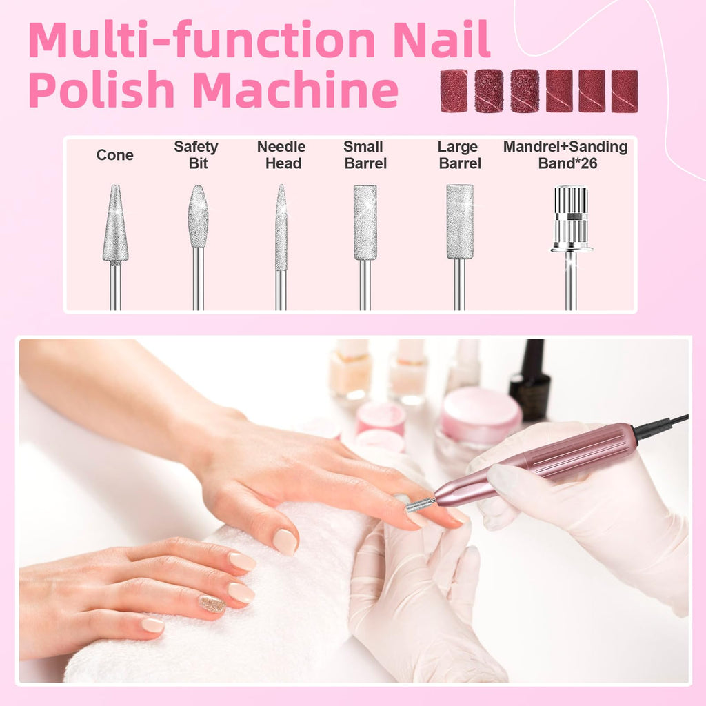Major Dijit Acrylic Nail Kit – All-in-One Starter Set with Drill, Lamp, Polishes & Gels for Home Salon