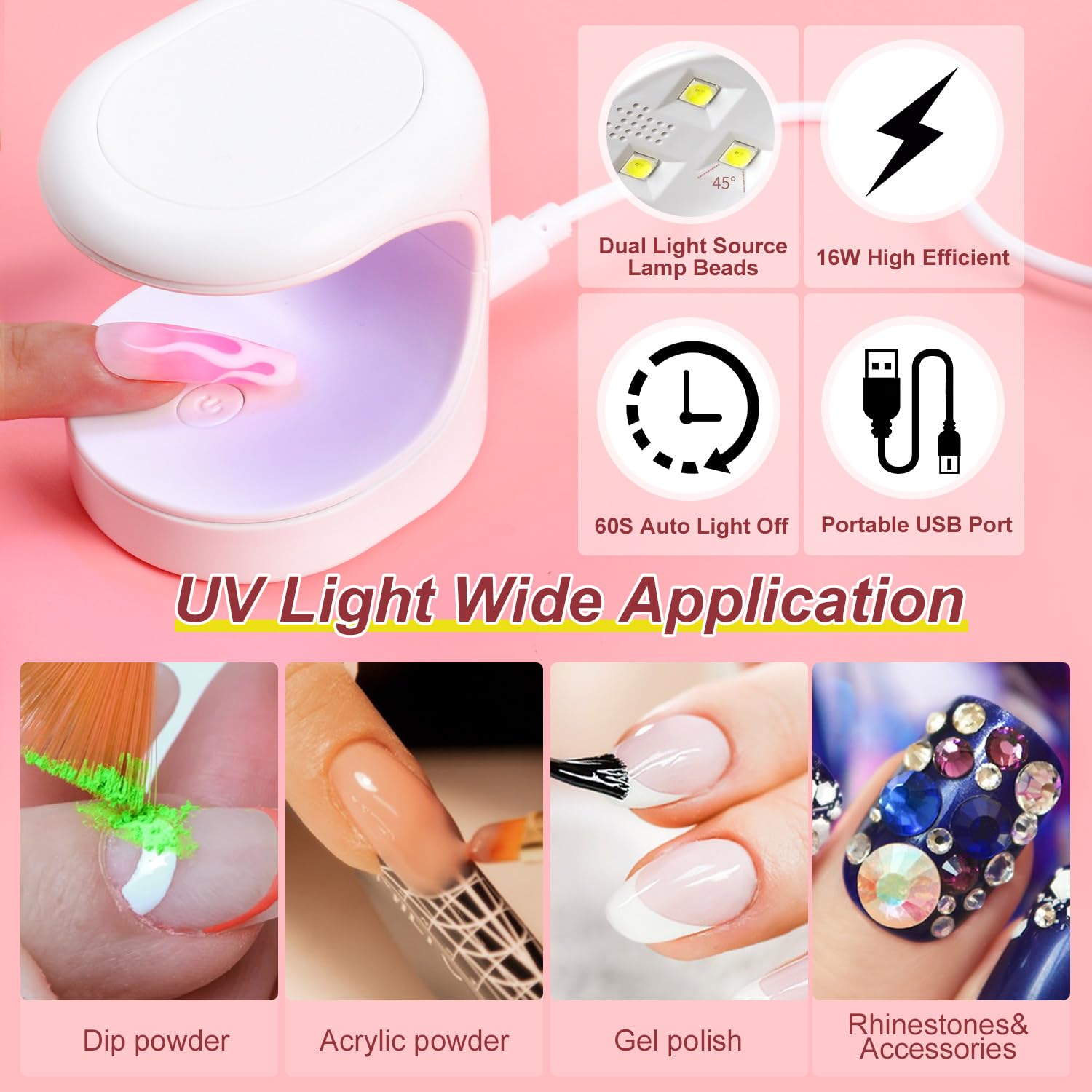 Major Dijit Gel Nail Kit - Beginner DIY Gel Nails with Drill & UV Lamp