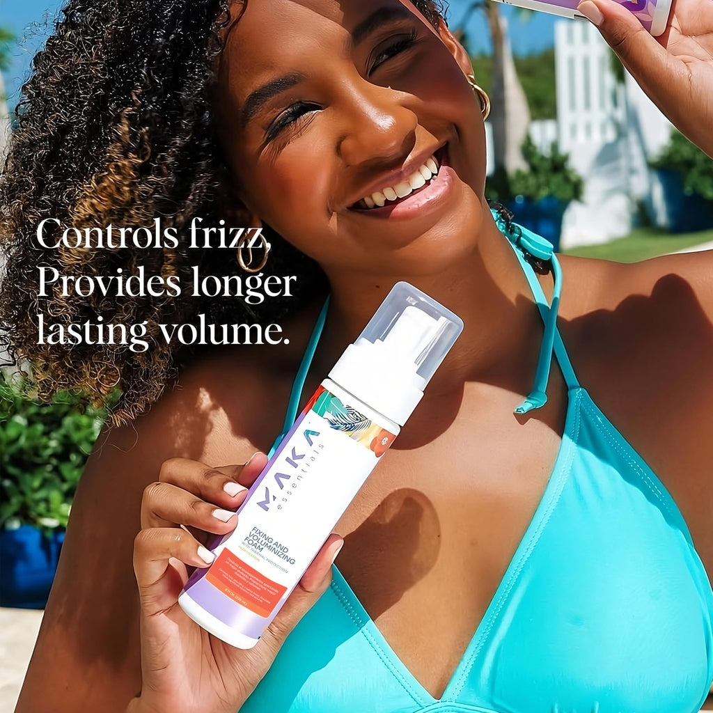 Maka Essentials Fixing & Volumizing Hair Mousse – Strong Hold, Root Lift & Curl Definition
