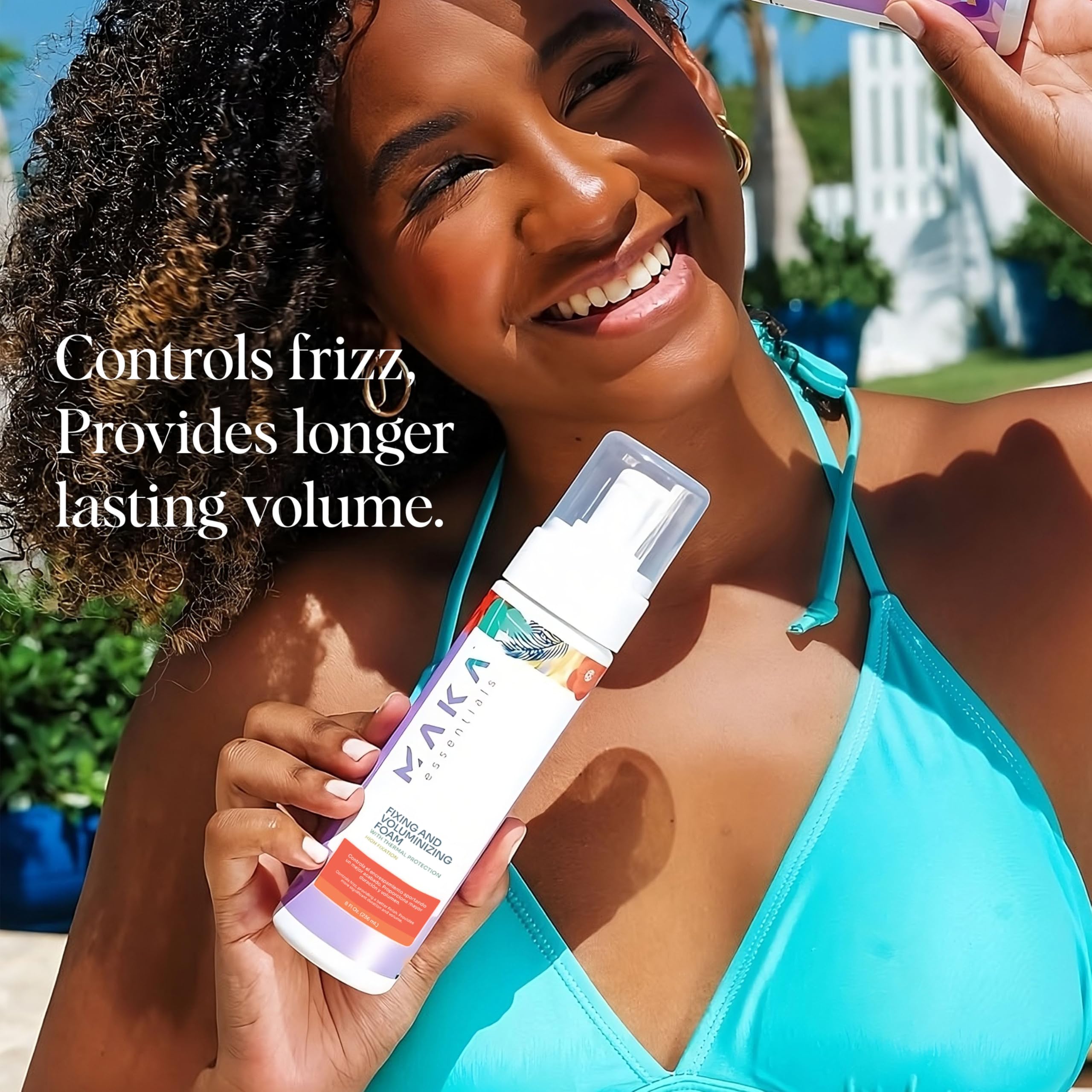 Maka Essentials Fixing & Volumizing Hair Mousse – Strong Hold, Root Lift & Curl Definition