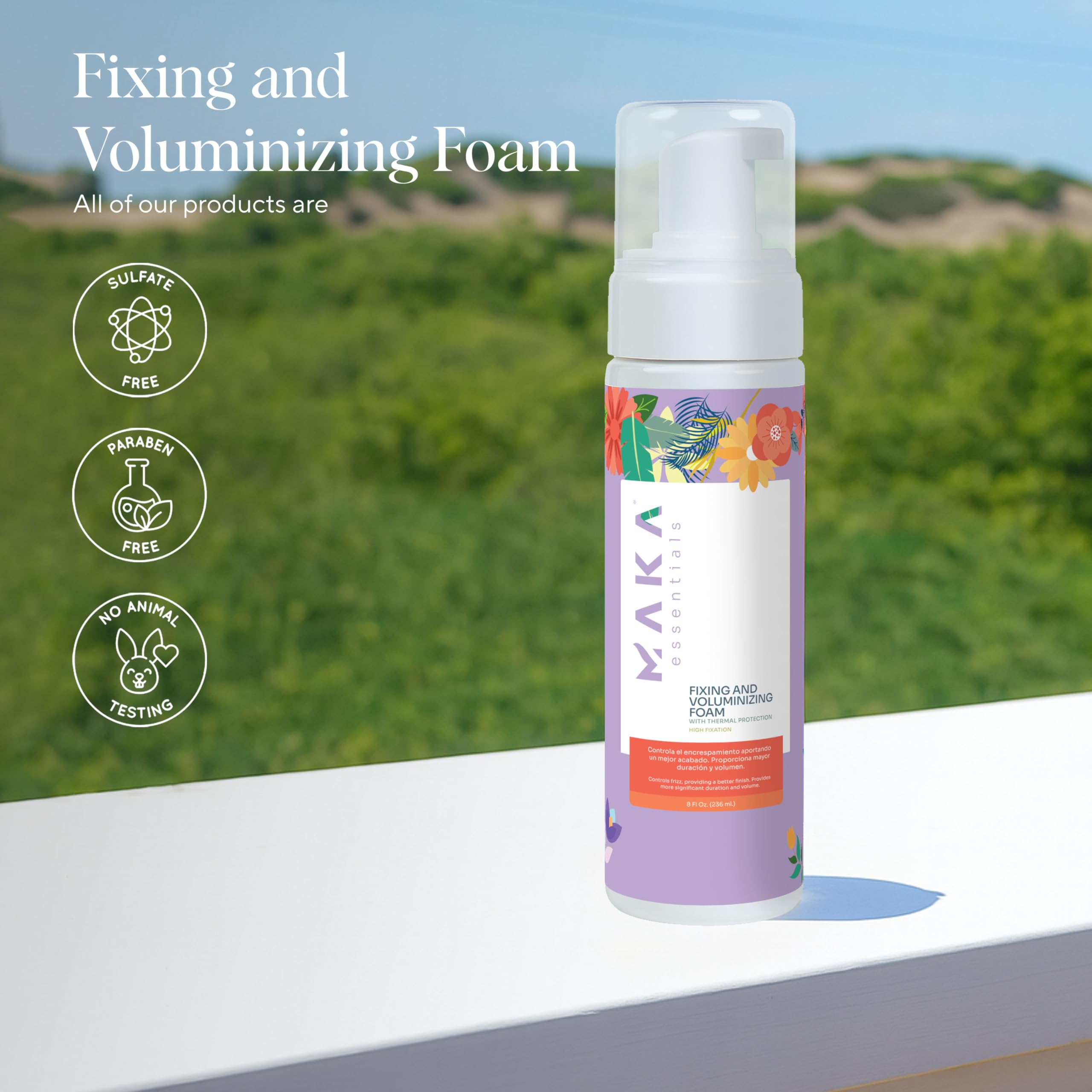 Maka Essentials Fixing & Volumizing Hair Mousse – Strong Hold, Root Lift & Curl Definition