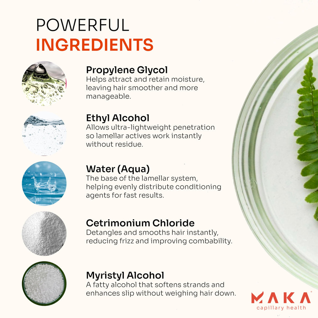 MAKA Essentials Lamellar Water Conditioner – 8 Oz for Instant Smooth, Soft Hair