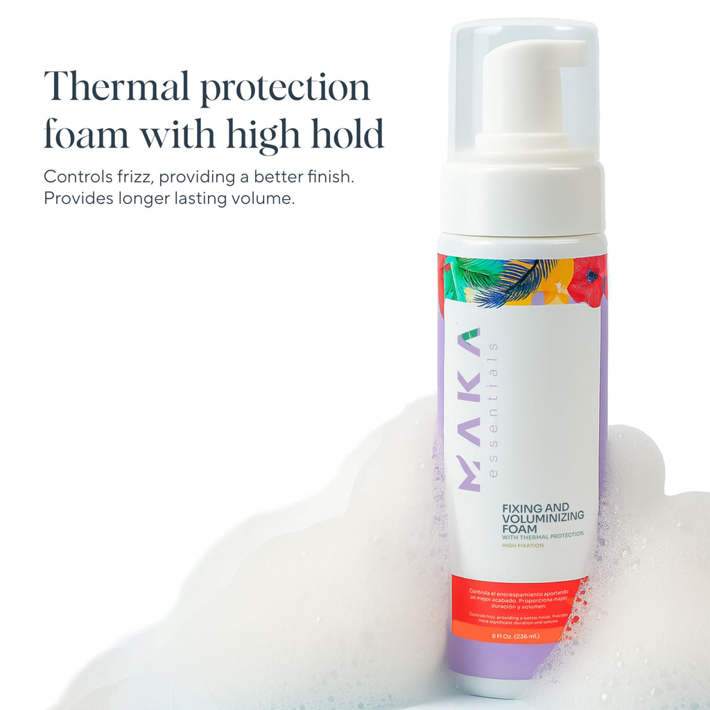 Maka Essentials Fixing & Volumizing Hair Mousse – Strong Hold, Root Lift & Curl Definition