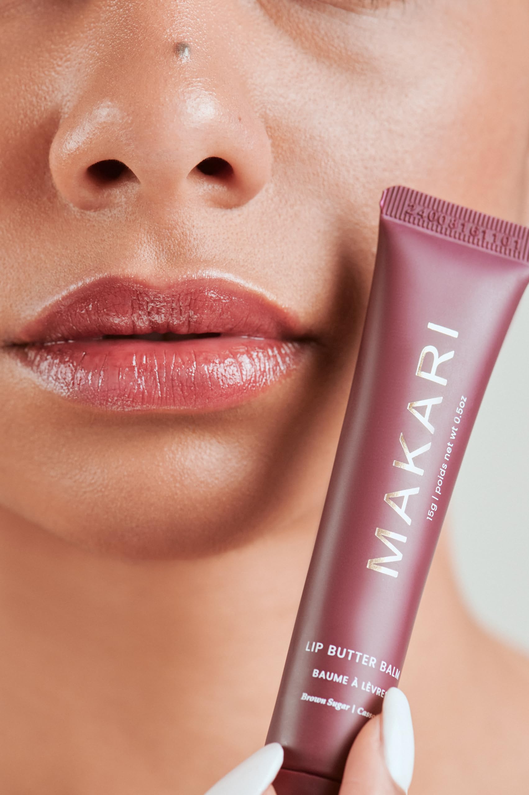 Makari Brown Sugar Lip Butter Balm (0.5 oz) – Lightweight Non-Sticky Lip Moisturizer