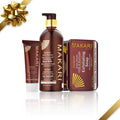 MAKARI Exclusive 3-Piece Skincare Gift Set | Exfoliating Soap, Body Milk & Face Cream with Organiclarine
