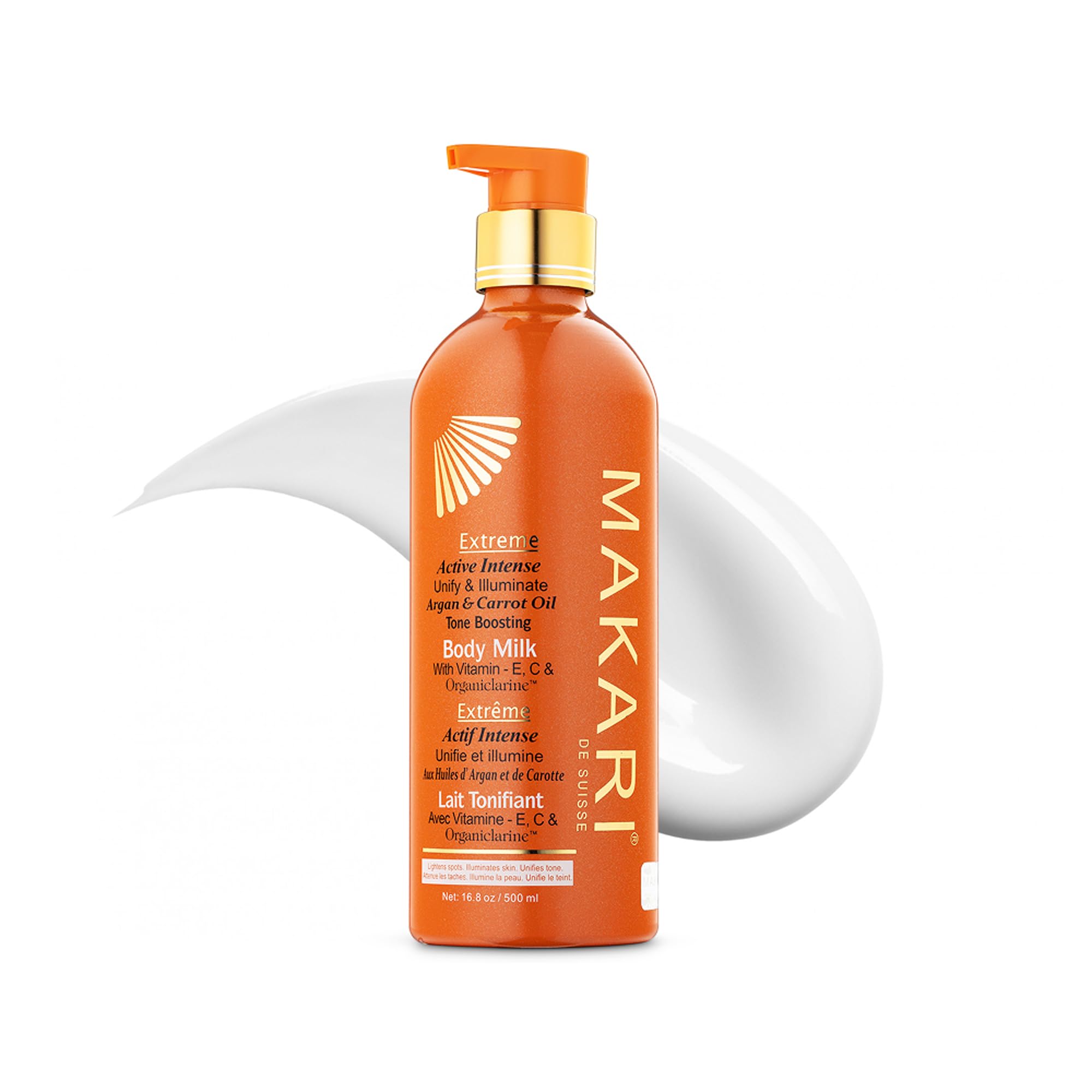 MAKARI Extreme Active Intense Carrot & Argan Oil Body Milk – Tone & Illuminate, 16.8 oz
