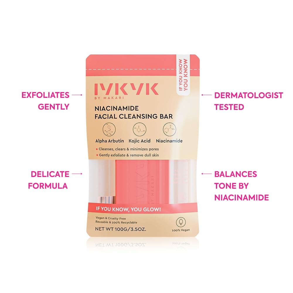 IYKYK by Makari Glow & Go Skincare Kit | Niacinamide Soap, Ceramide Collagen Body Lotion & Hyaluronic Booster Serum | Vegan