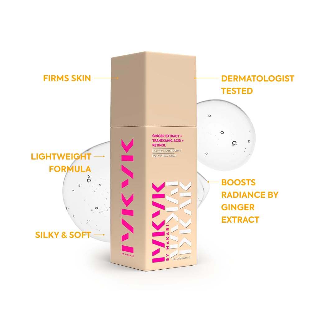 MAKARI IYKYK Ginger Extract, Tranexamic Acid & Retinol Body Toning Cream | Firming & Radiance (Fragrance-Free)