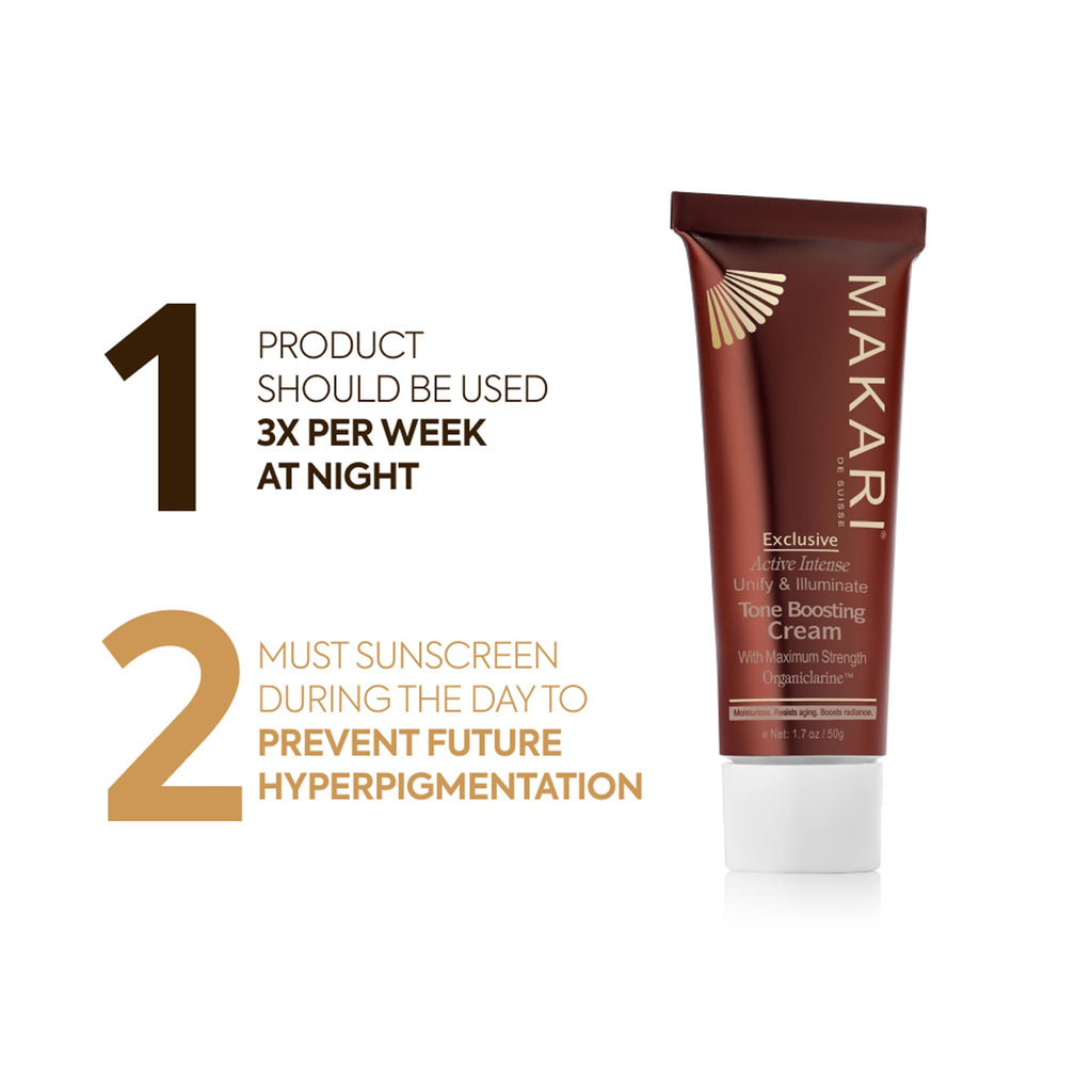 MAKARI Exclusive Active Intense Tone Boosting Face Cream (1.7 oz) | Skin-Brightening Facial Moisturizer