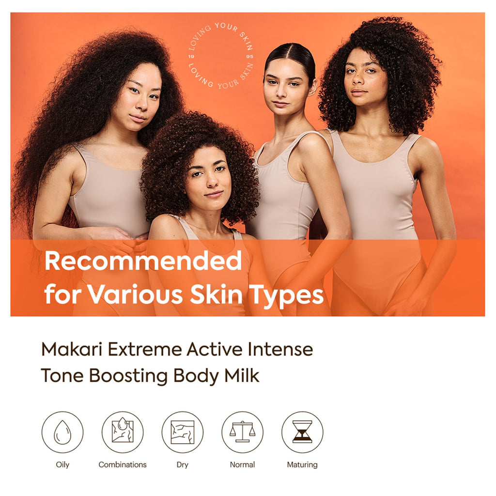 MAKARI Extreme Active Intense Carrot & Argan Oil Body Milk – Tone & Illuminate, 16.8 oz