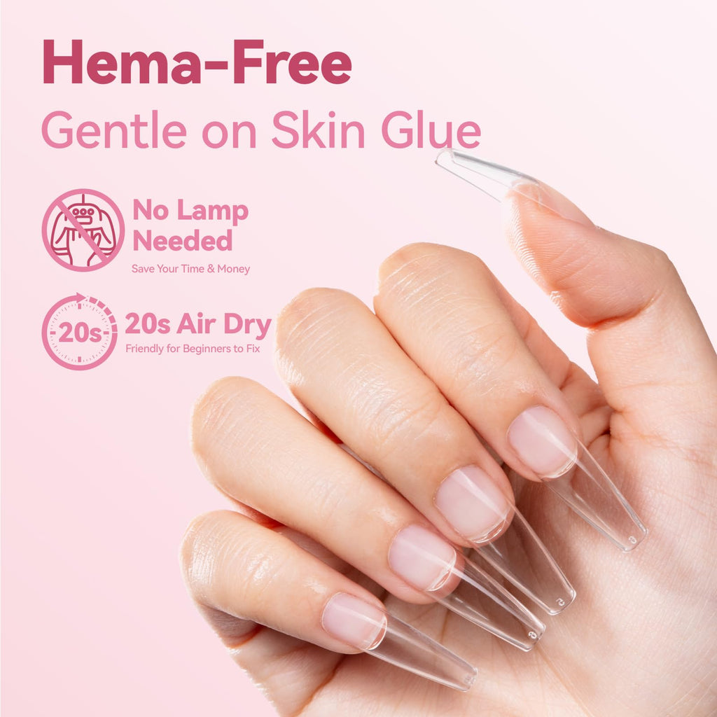 Makartt HEMA-Free Semi-Solid Nail Glue for Press-On Nails – 10ml x 2