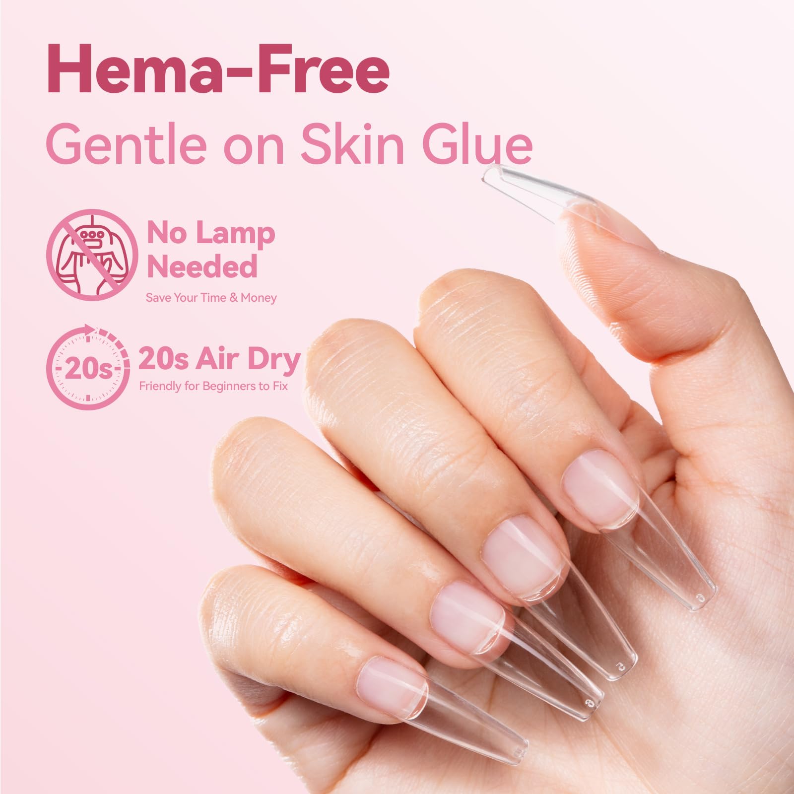 Makartt HEMA-Free Semi-Solid Nail Glue for Press-On Nails – 10ml x 2