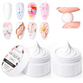 Makartt 3D Gel Nail Art – 4-in-1 Solid Builder Gel White, Non-Sticky, 2x15ml + UV Glue for Tips