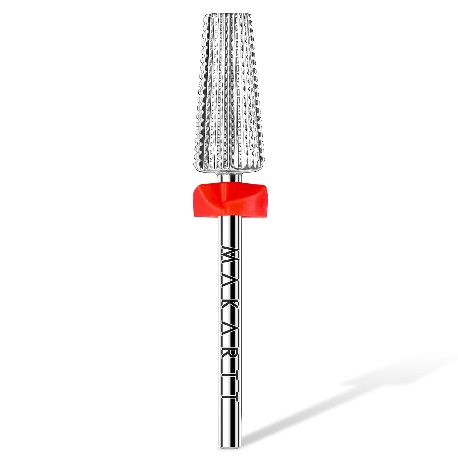 Makartt 5 in 1 Nail Drill Bits – 3/32 shank Tungsten Carbide tapered bits, Fine Grade, Silver