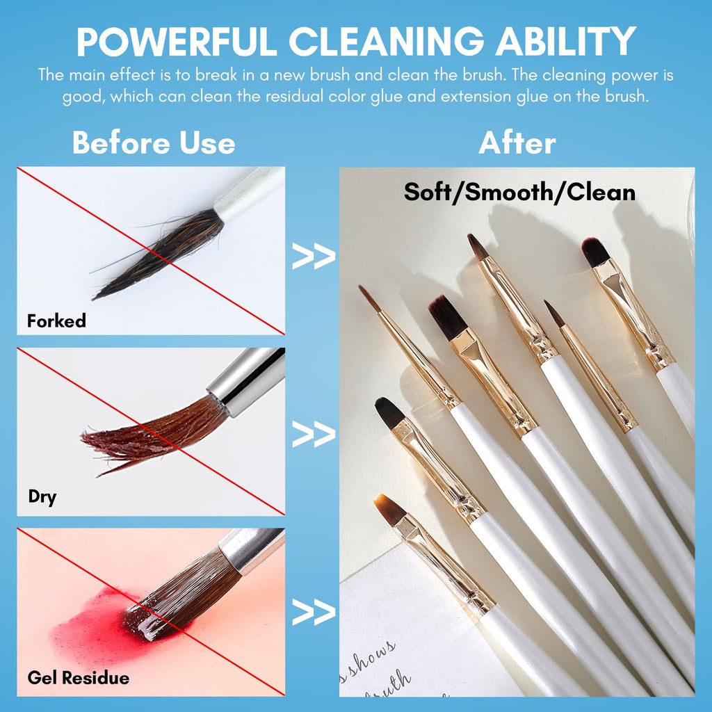 Makartt Nail Art Brushes Cleaner – 70ml Gel Brush Cleaner & Restorer for Nails
