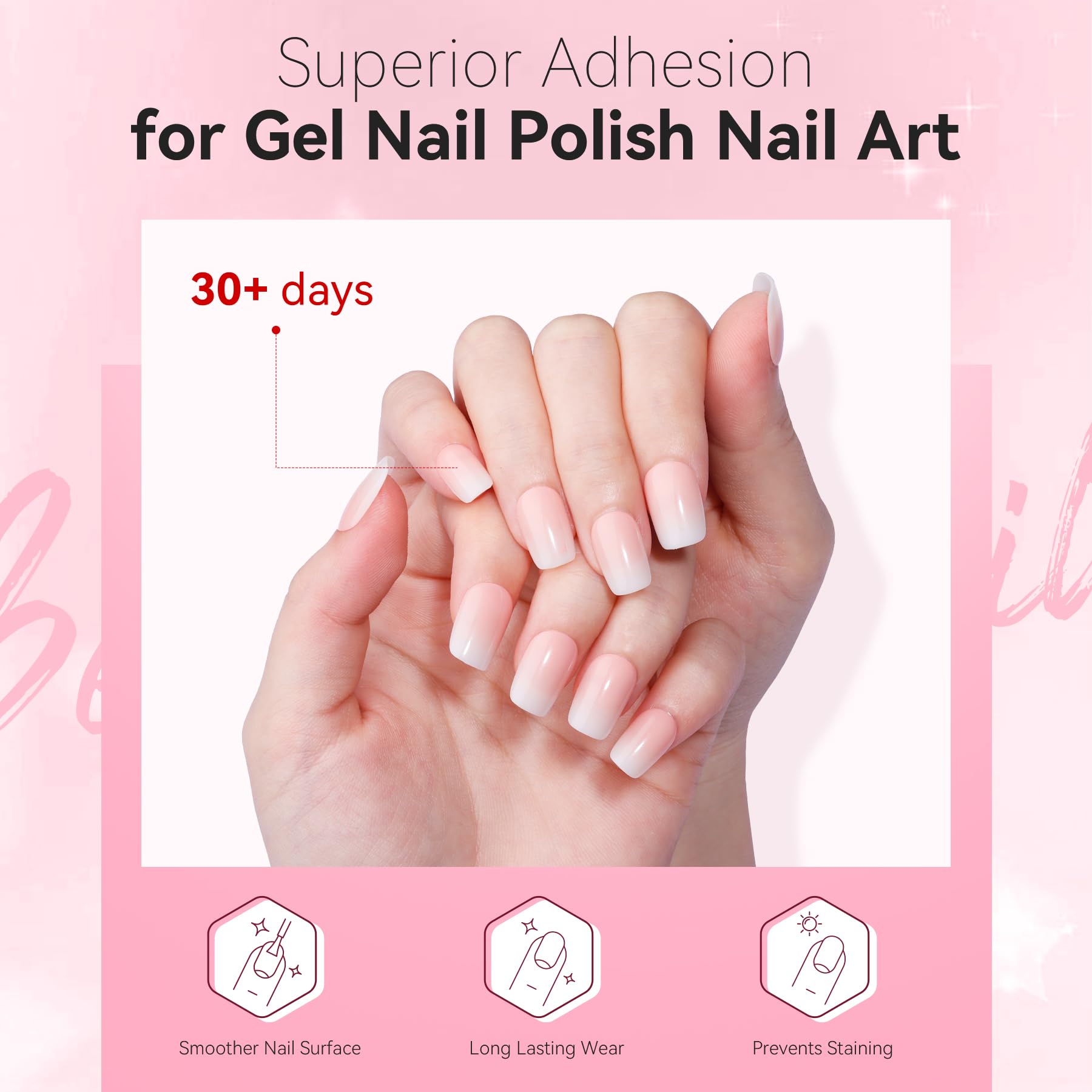 Makartt Base Coat Nail Polish 15ml – Extra Strong Gel Base Coat & Nail Glue for Small Nail Charms | Clear Foundation