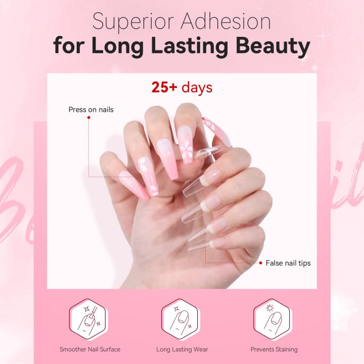 Makartt Base Coat Nail Polish 15ml – Extra Strong Gel Base Coat & Nail Glue for Small Nail Charms | Clear Foundation
