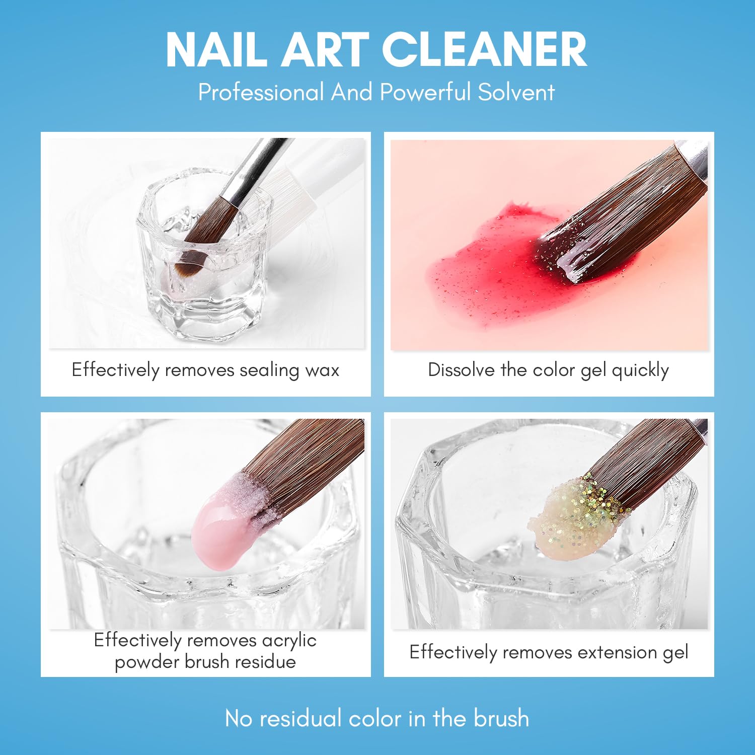 Makartt Nail Art Brushes Cleaner – 70ml Gel Brush Cleaner & Restorer for Nails