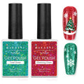 Makartt Christmas Glitter Gel Nail Polish Set – 2x15ml Shimmer Red & Green
