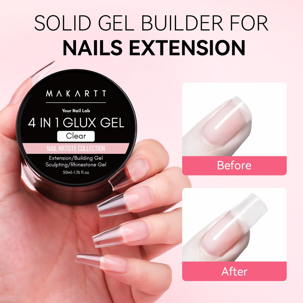 Makartt 3D Gel Nail Art 50g Clear Builder Gel for Extensions & 3D Nail Art