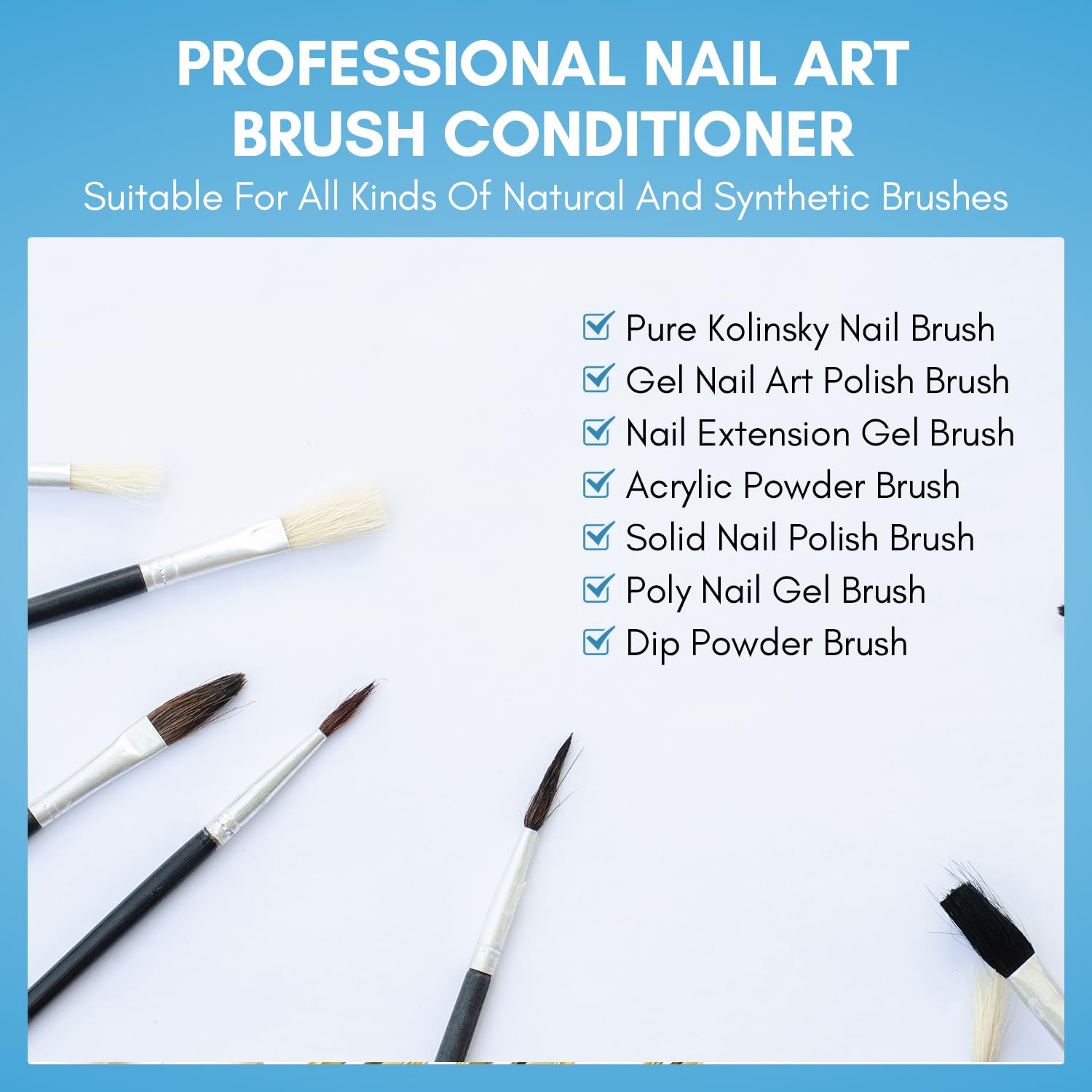 Makartt Nail Art Brushes Cleaner – 70ml Gel Brush Cleaner & Restorer for Nails