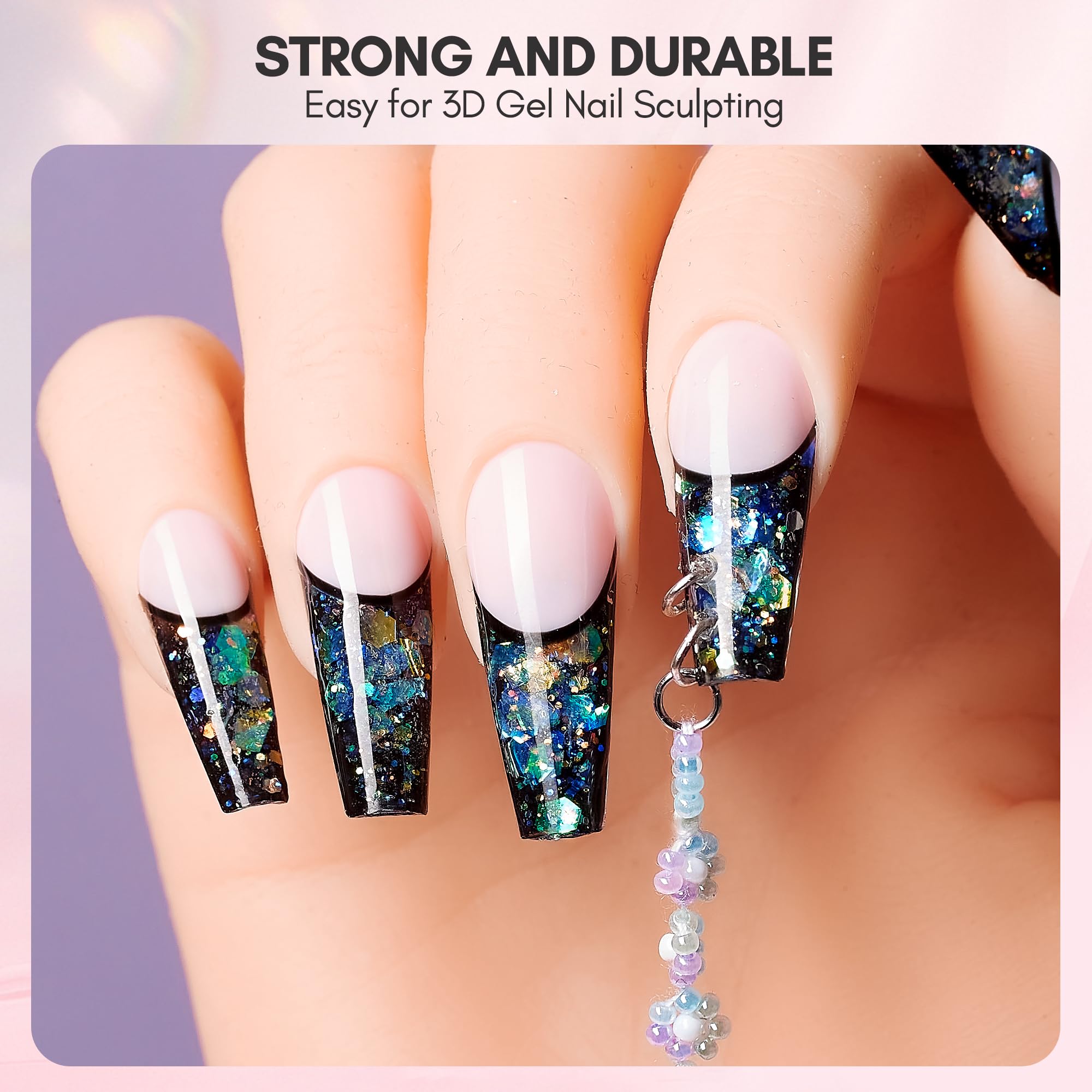 Makartt 3D Nail Gel Art Kit — 4 Colors for Extensions, Molds & 3D Nail Art