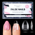 Makartt Extra Short Almond Nail Tips – 504Pcs, 15 Sizes, Clear Full-Cover Almond Tips, Half-Matte Finish