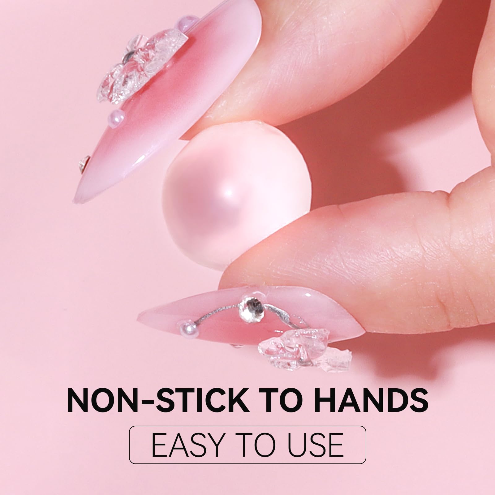 Makartt 3D Sculpting Gel Kit – 30g Clear, Non-Sticky 3D Nail Art Gel with Chrome Powder & Molds