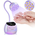 Makartt UV LED Nail Lamp – Gooseneck Cordless Nail Dryer for Gel Nails, 39mW/cm² (Glazed Purple)