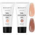 Makartt Hema-Free Poly Nail Gel Set – Nude & Dark Almond for Extensions (30ML x2)