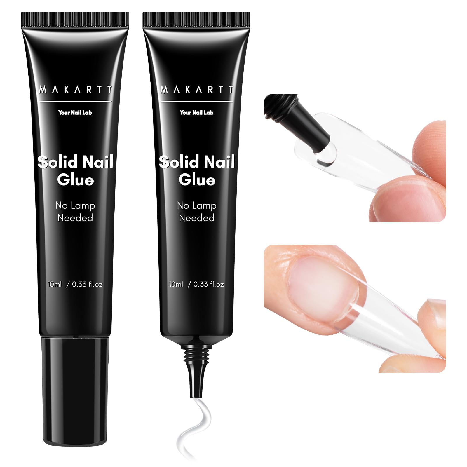 Makartt HEMA-Free Semi-Solid Nail Glue for Press-On Nails – 10ml x 2