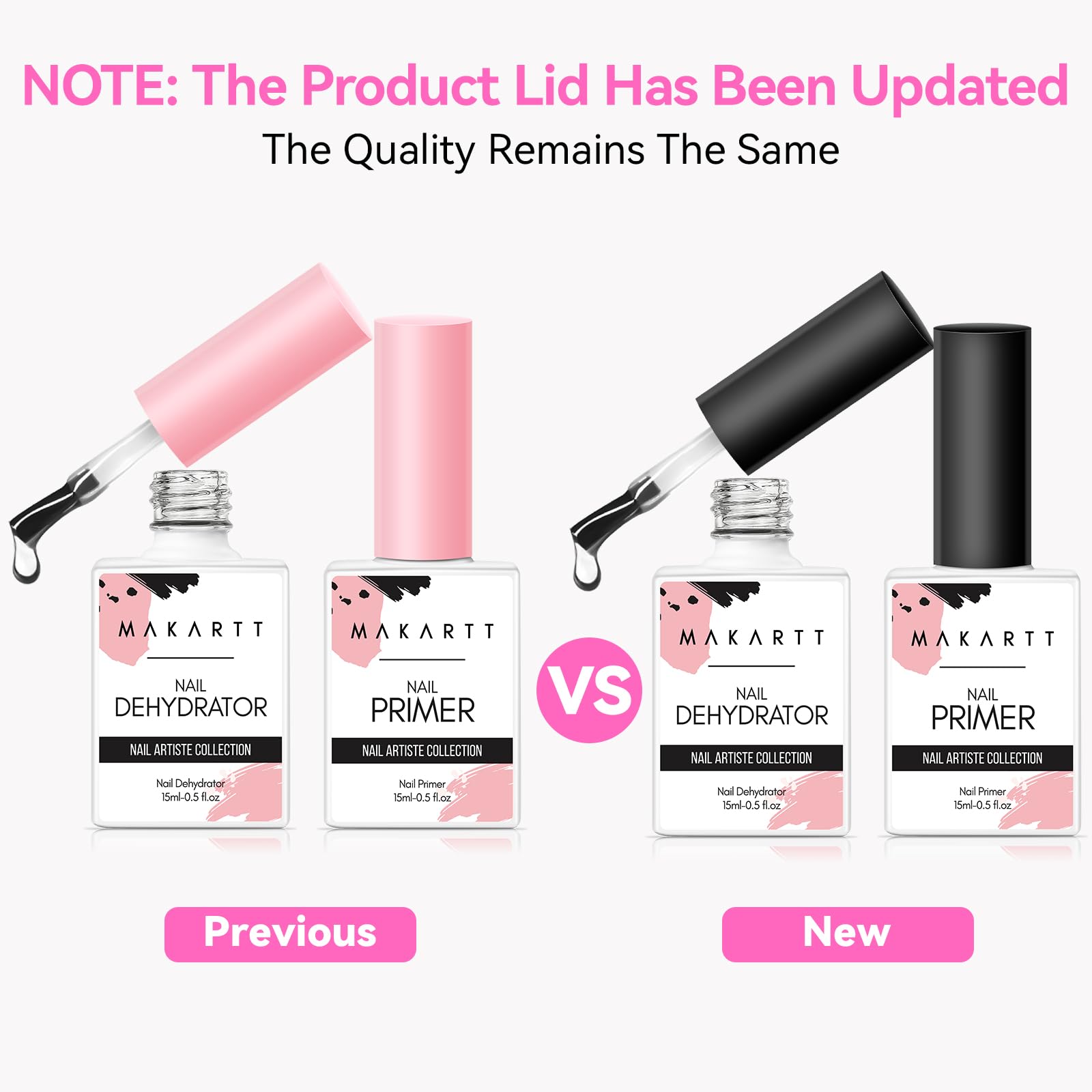 Makartt Nail Dehydrator & Primer Set Acid Free HEMA Free 15ml