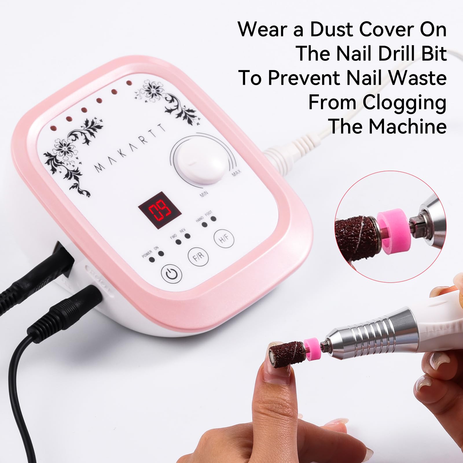 Makartt Nail Drill Genesie 35000RPM – LCD Nail Efile for Acrylic & Gel Removal